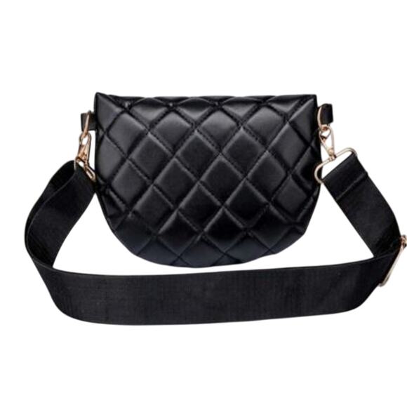 FANNY PACK Designer Paris Style SAFETY Bum Bag PUFF QUILT Modern Chain City Chic - Picture 8 of 14